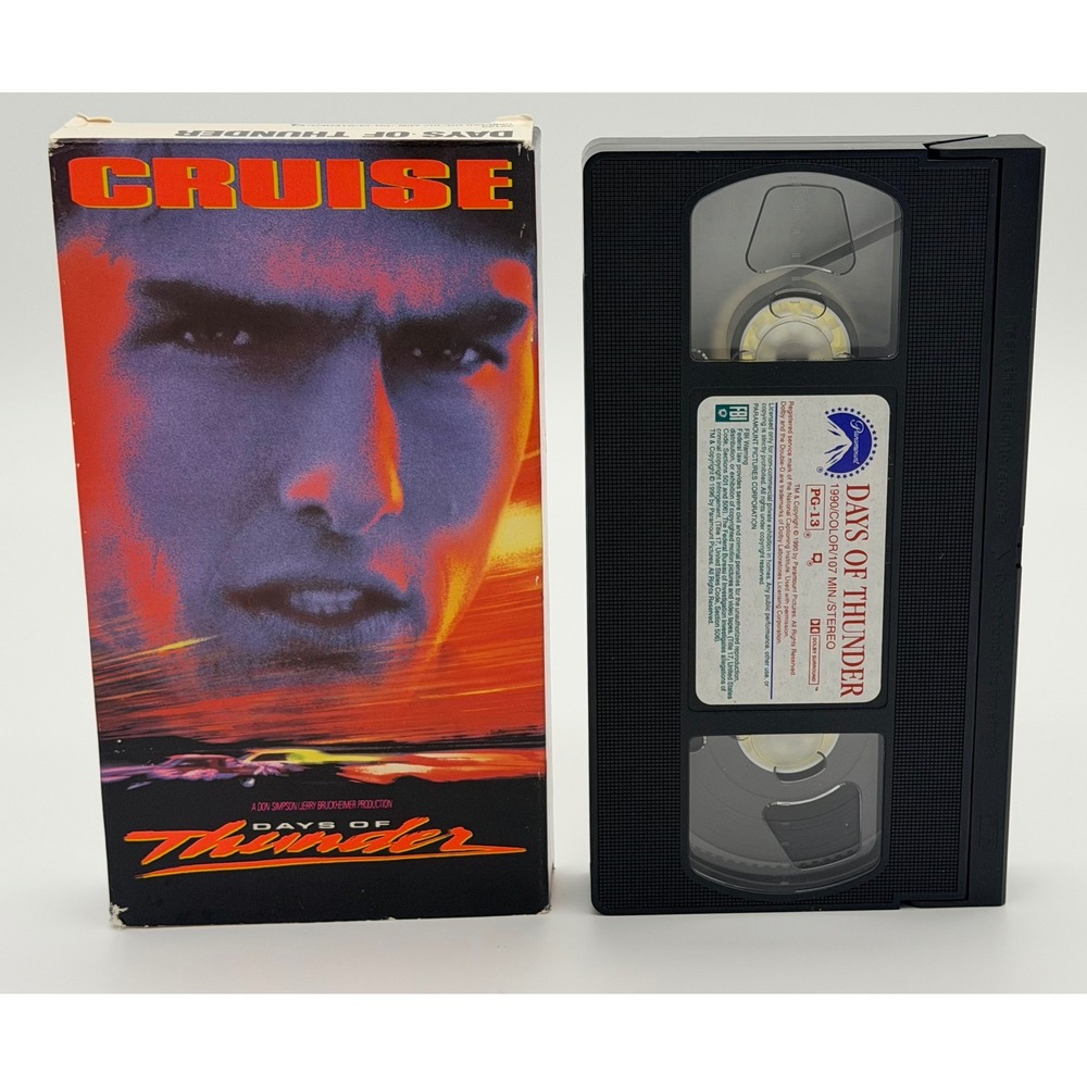 Days of Thunder VHS 1990 Paramount Pictures